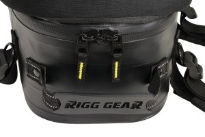 Photo of Hurricane Dual Sport Tail Bag (SE-4012) on white - close up of lockable zippers